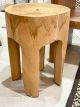 FOUR STUMP SOLID TEAK STOOL