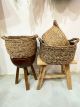 Handwoven Natural Waterhyacinth Basket 