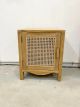 Bedside Table Solid Teak and Rattan