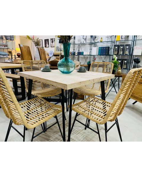 MM-162 Square Dining Table Natural Mango Wood