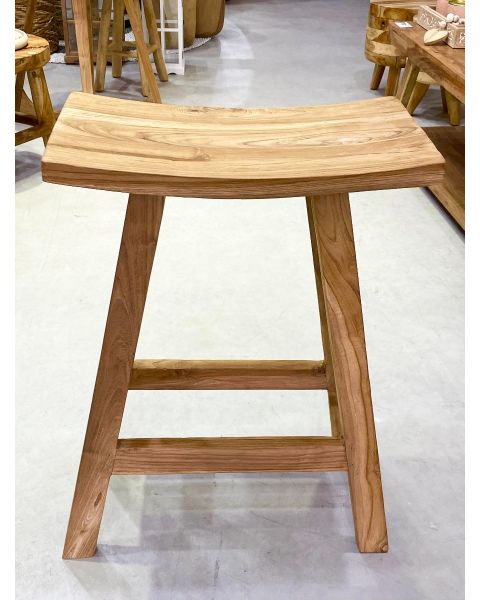 DINING BAR CHAIRS SOLID TEAK RUSTIC