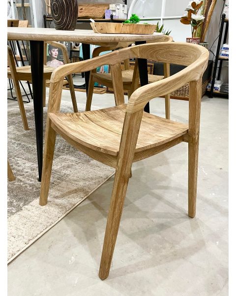 MR-Solid Teak Dining Chair - Natural