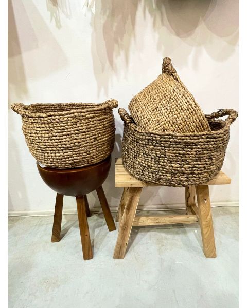 Handwoven Natural Waterhyacinth Basket 