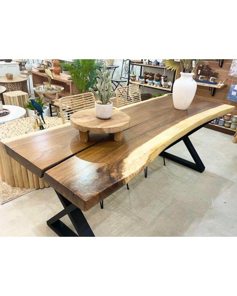 MM-21  Live Edge Solid Suar Dining Table