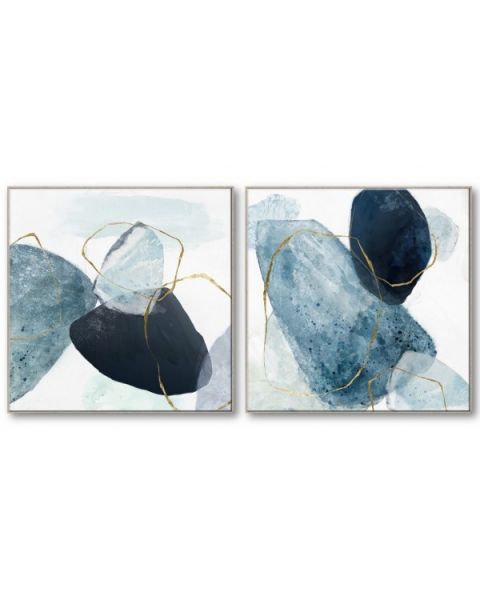 SET/2 Abstract Rock Canvas Framed