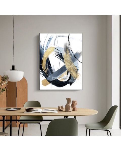 Abstract Swirls Framed Canvas